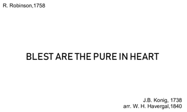 "Bleast Are The Pure in Heart" - music sheet for smartphone (arr. William H. Havergal (1840))
