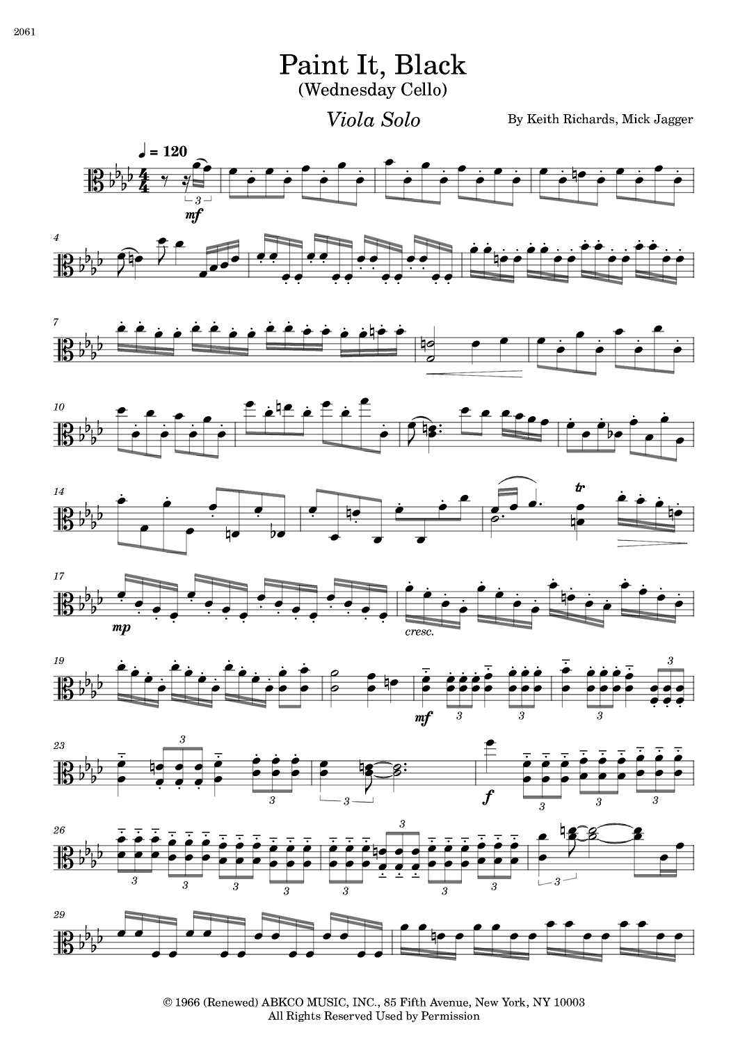 Paint It, Black (arr. César Madeira)