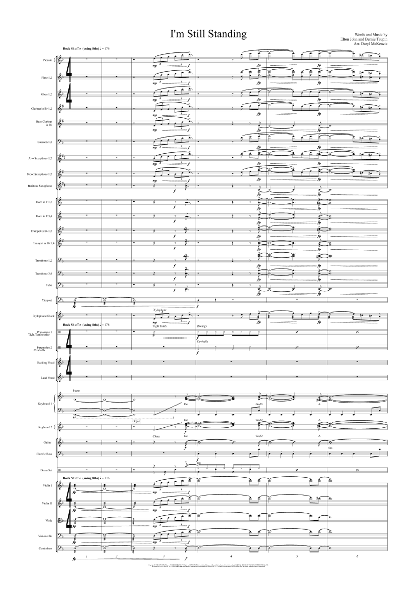 I'm Still Standing (arr. Daryl McKenzie)