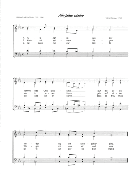 Alle Jahre wieder    Choir SATB (arr. Guenter Leykam)
