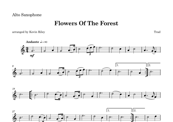 Flowers of the Forest (arr. Kevin Riley)