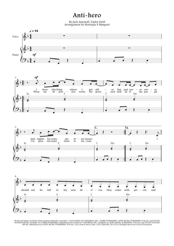 Anti-hero (arr. Henrique F Mangoni)