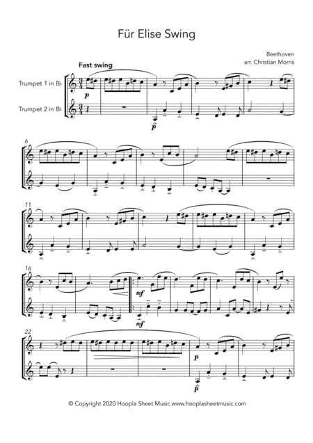 Für Elise Swing (arr. Christian Morris)