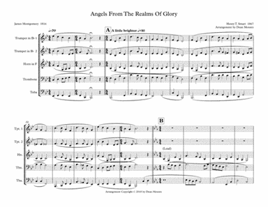 Angels From The Realms Of Glory (arr. Dean Mounts)