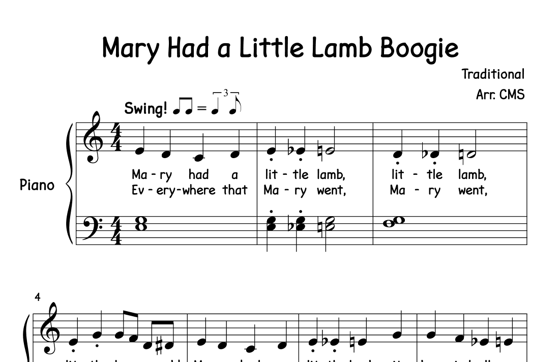 Mary Had a Little Lamb Boogie (arr. CMS)