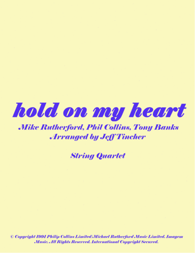 Hold On My Heart (arr. Jeff Tincher)