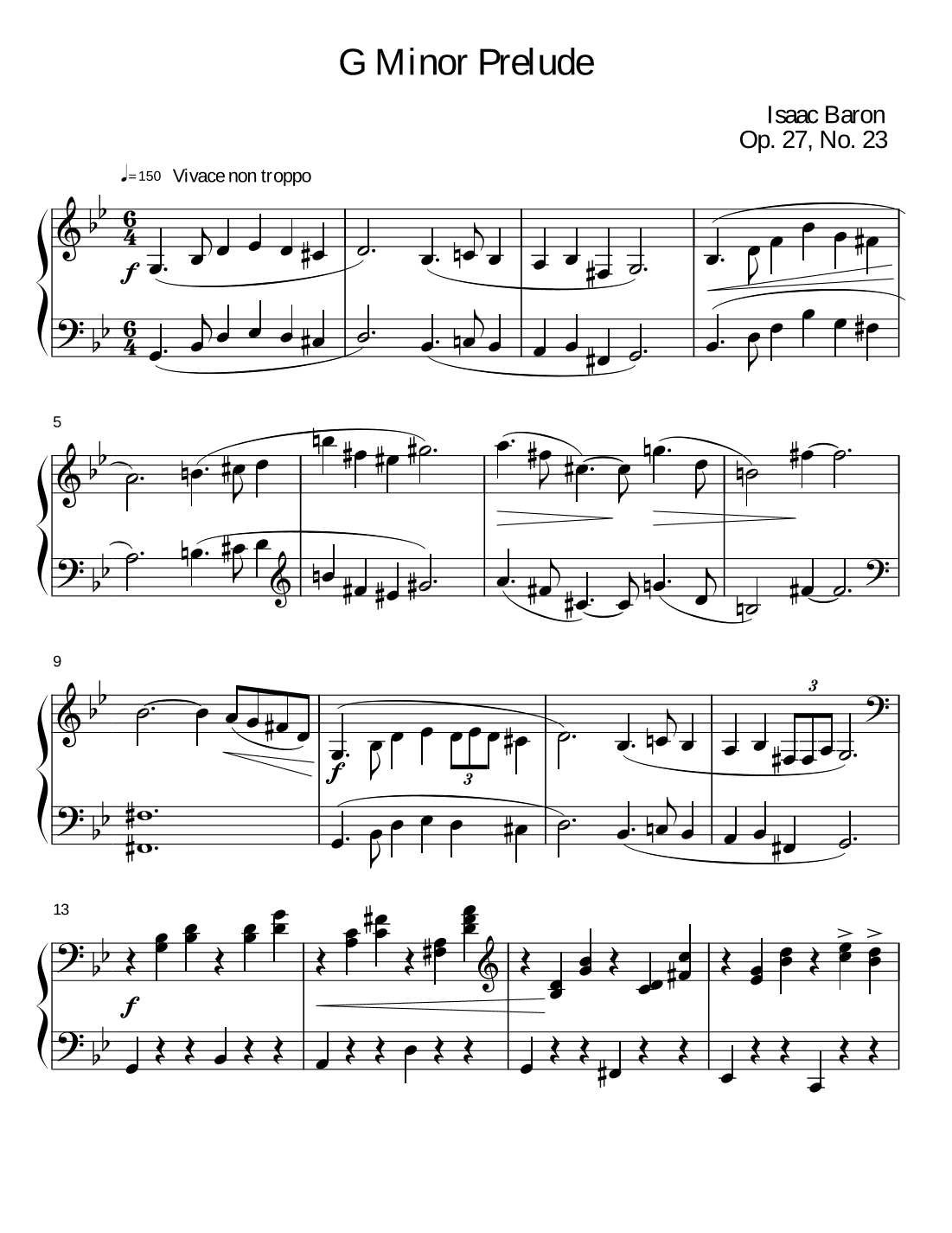 Prelude in G Minor Op. 27, No. 23