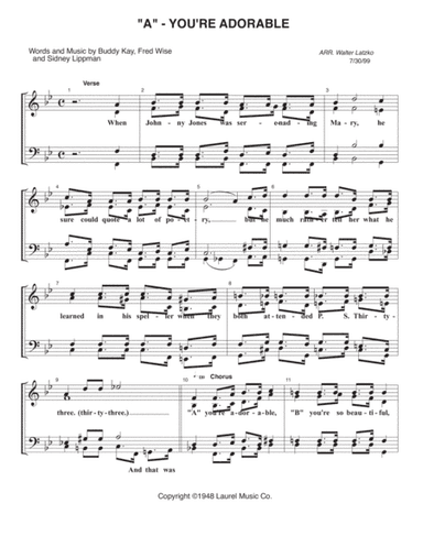 A - You're Adorable (arr. Walter Latzko)