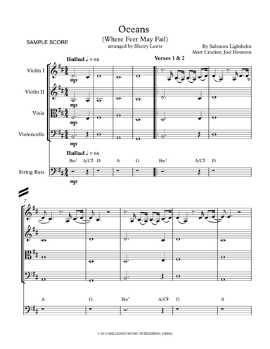 Oceans (where Feet May Fail) (arr. Sherry Lewis)