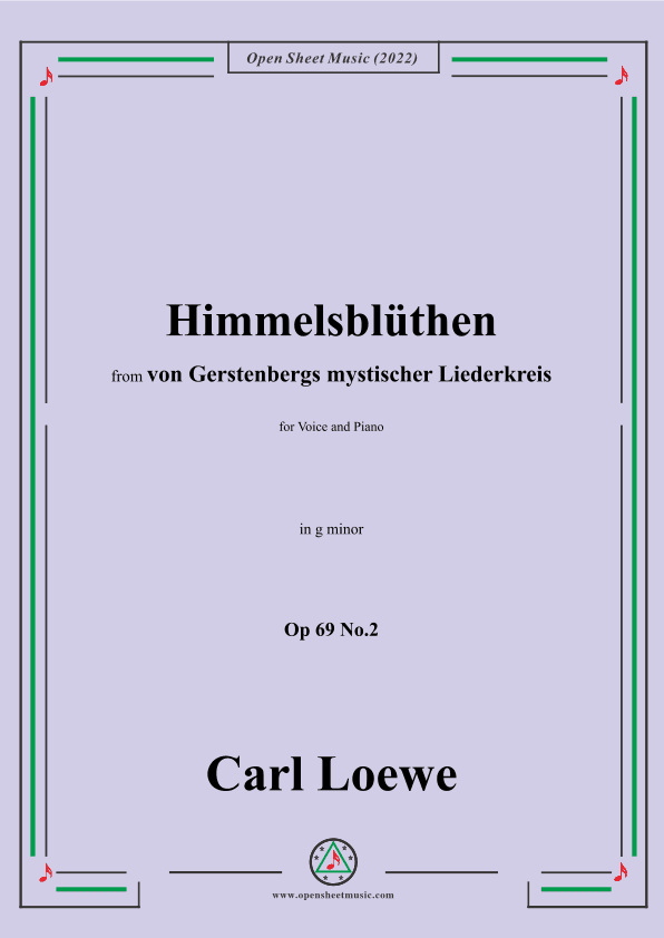 Loewe-Himmelsblüthen,Op 69 No.2,in g minor (arr. OSM Press)