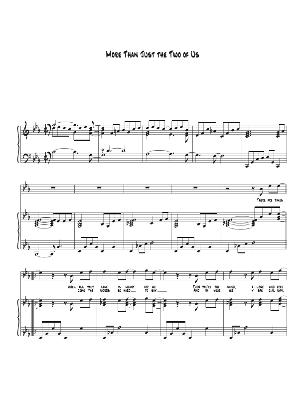 More Than Just The Two Of Us (arr. Biegler)