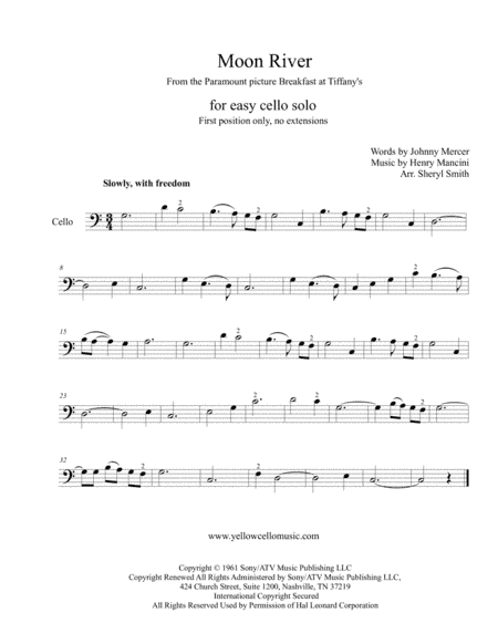 Moon River (arr. Yellow Cello Music)