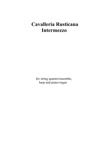 P.Mascagni, Cavalleria Rusticana Intermezzo (arr. George Dousis)