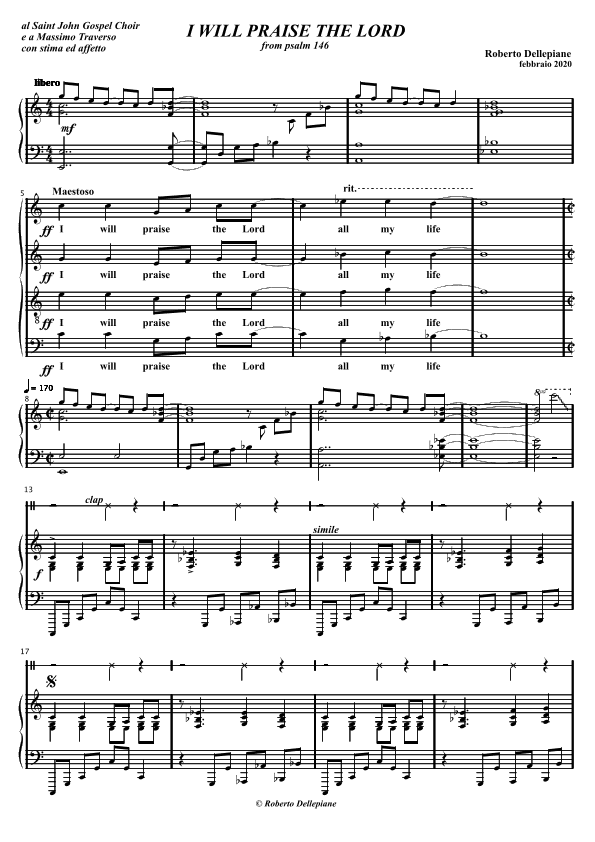 I will praise the Lord (psalm 146)