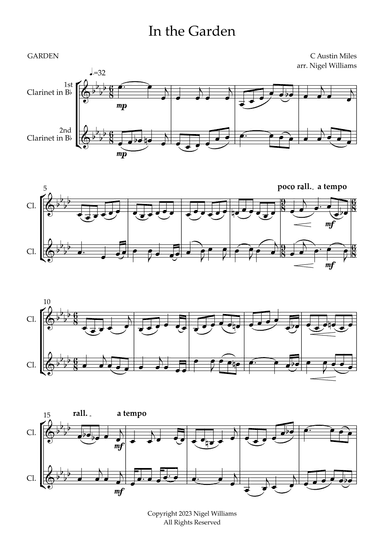 In the Garden (arr. Nigel Williams)