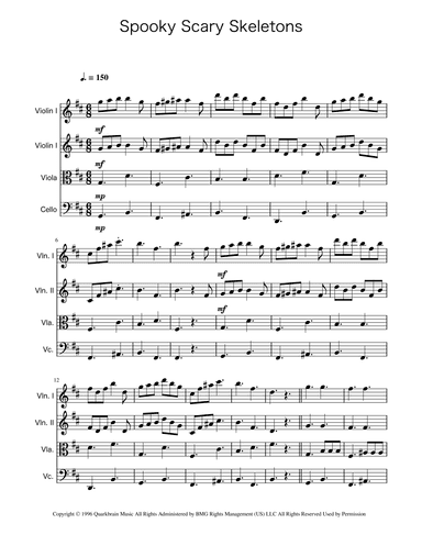 Spooky Scary Skeletons (arr. Ygor Nunes)