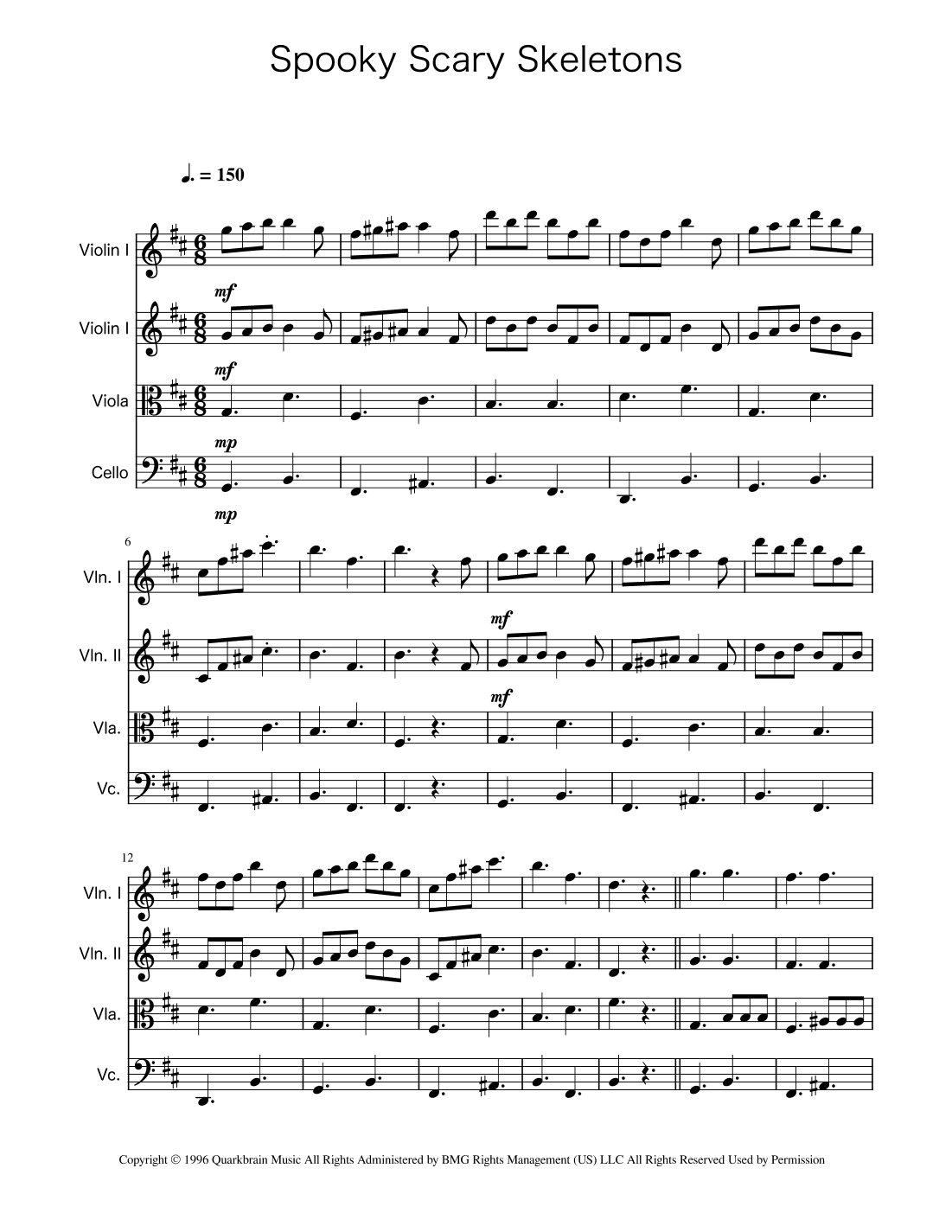 Spooky Scary Skeletons (arr. Ygor Nunes)