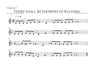 There Shall Be Showers of Blessing (arr. Music: James McGranahan (1883))