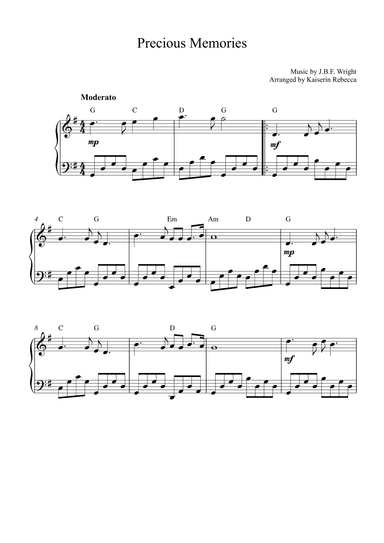 Precious Memories (arr. Kaiserin Rebecca)