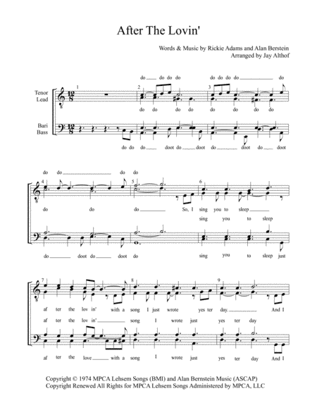 After The Lovin' (arr. Jay Althof)