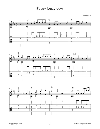 Foggy foggy dew (arr. Bettina Schipp)