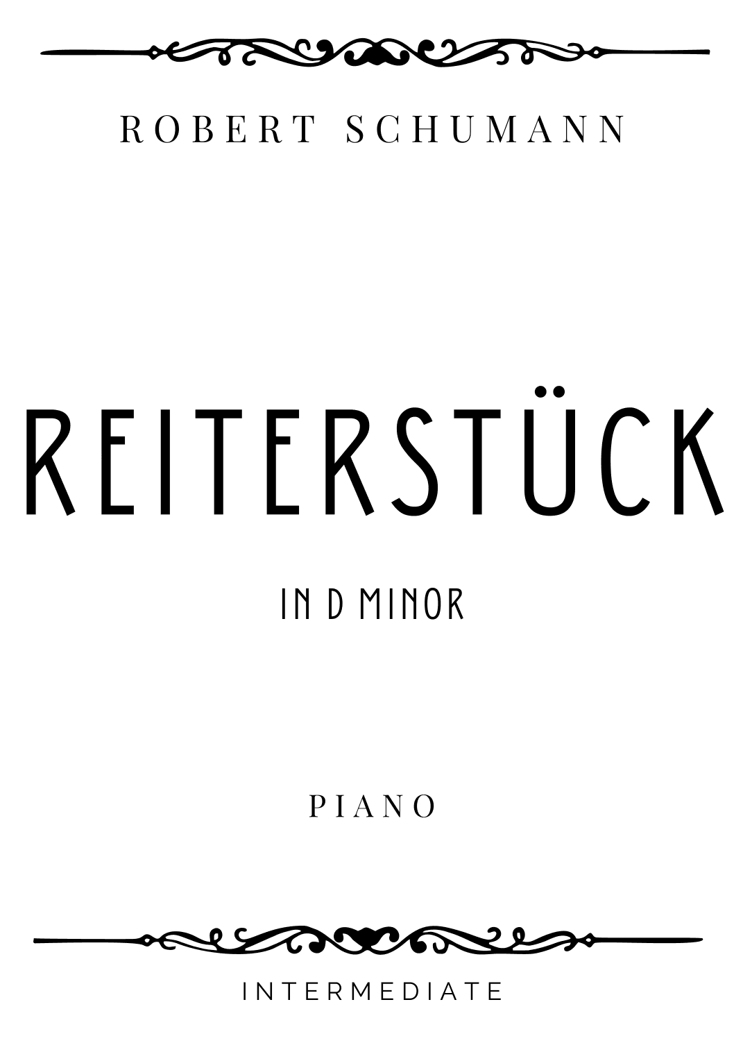 Schumann - Reiterstück in D Minor - Intermediate (arr. Piacere Music Sheets)