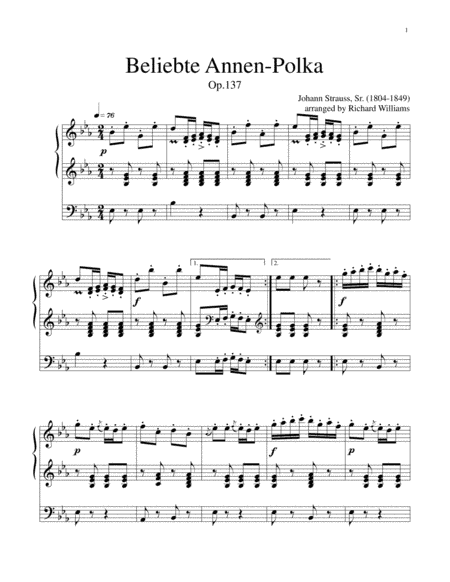 Beliebte Annen-Polka (arr. Richard Williams)