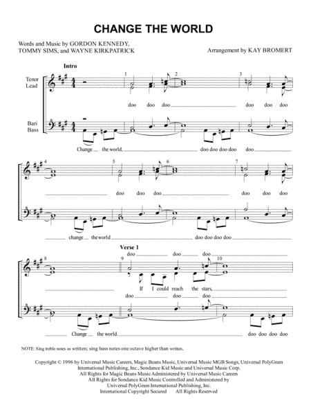 Change The World (arr. Kay Bromert)