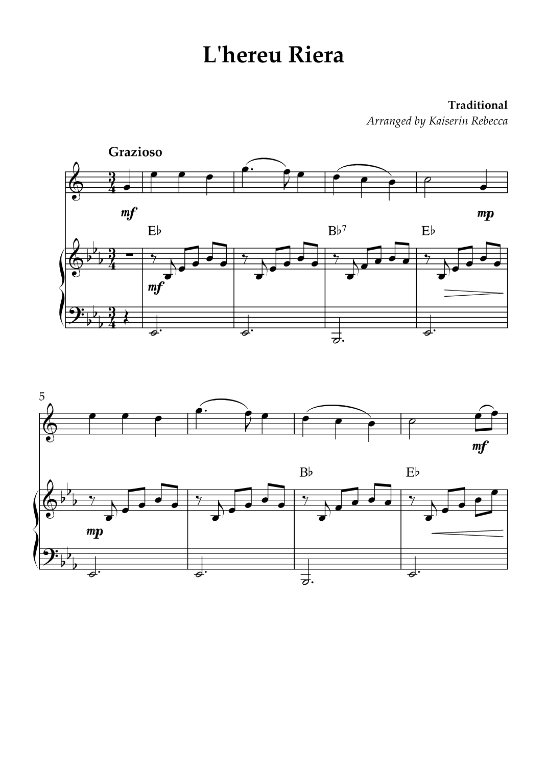 L'hereu Riera (arr. Kaiserin Rebecca)