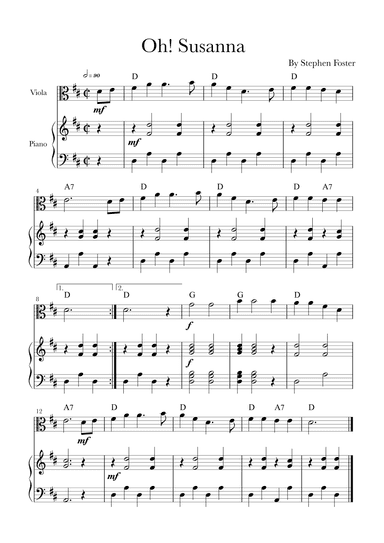 Oh! Susanna (arr. Glauco Fernandes)