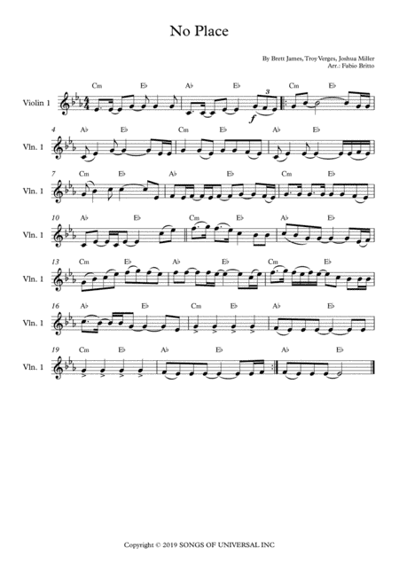 No Place (arr. Fabio Britto)