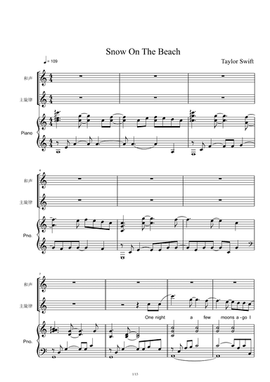 Snow On The Beach (arr. Taylor Swift)