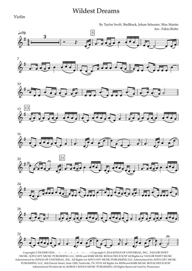 Wildest Dreams (arr. Fabio Britto)
