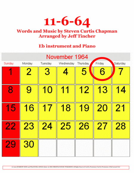 11/6/64 (arr. Jeff Tincher)