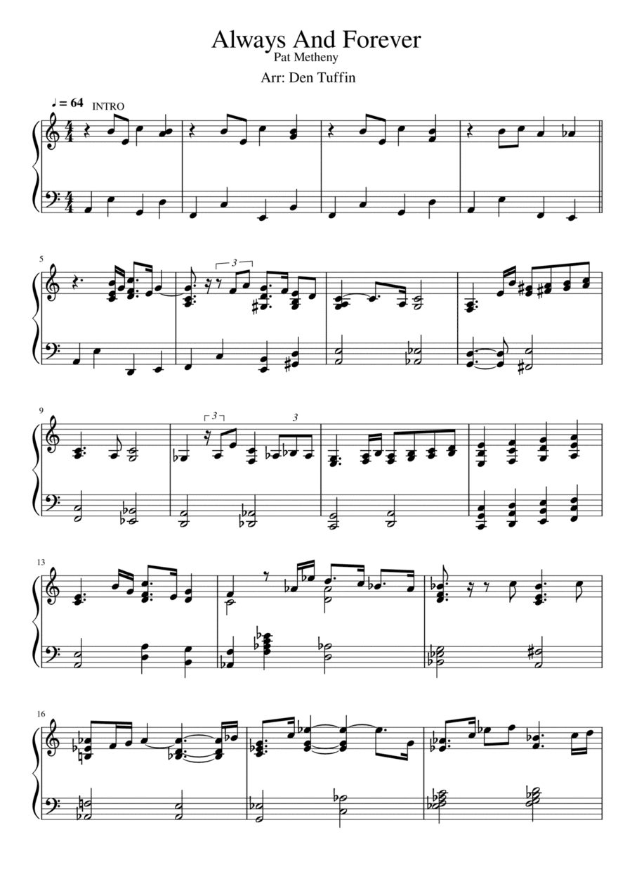 Always And Forever (arr. Den Tuffin)