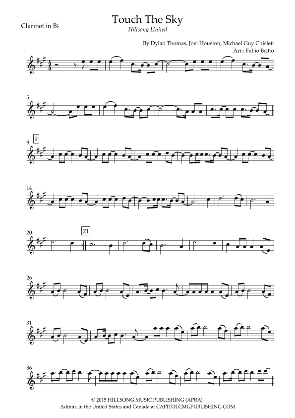Touch The Sky (arr. Fabio Britto)