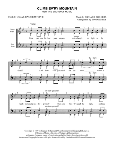 Climb Ev'ry Mountain (arr. Tom Gentry)