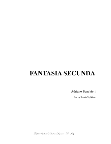 FANTASIA SECUNDA - Banchieri - For Organ (arr. Renato Tagliabue)