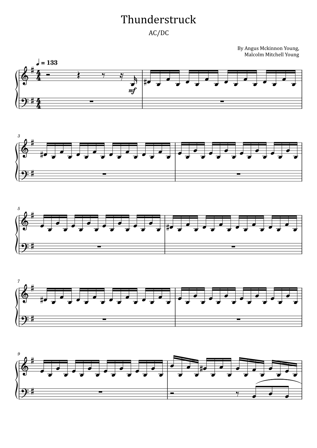 Thunderstruck (arr. poon)