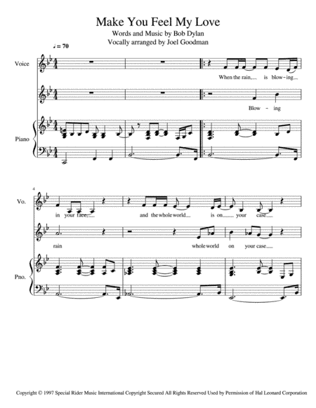 Make You Feel My Love (arr. Joel Goodman)