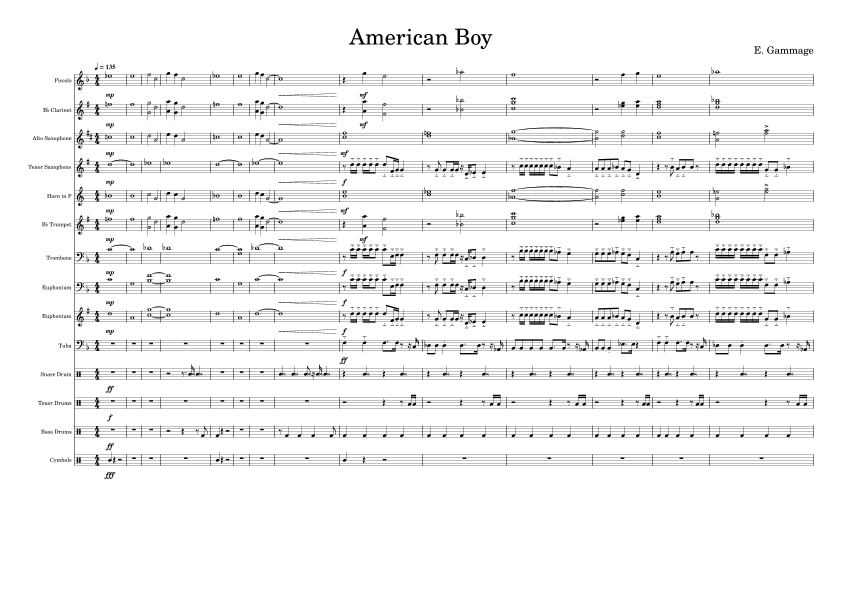 American Boy (arr. Ethan Gammage)