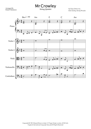 Mr. Crowley (arr. Daniel Nakamura)
