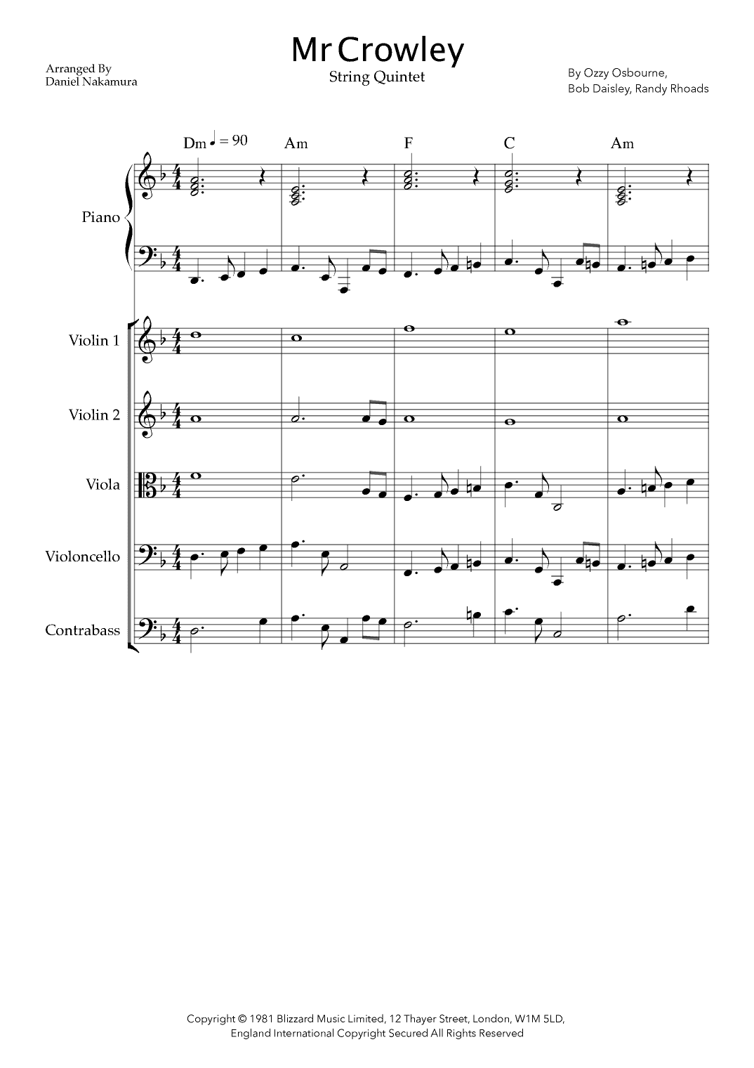 Mr. Crowley (arr. Daniel Nakamura)