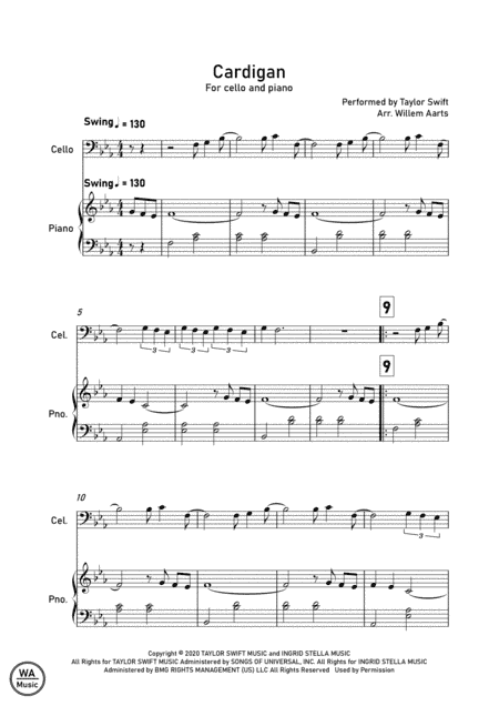 Cardigan (arr. Willem Aarts)