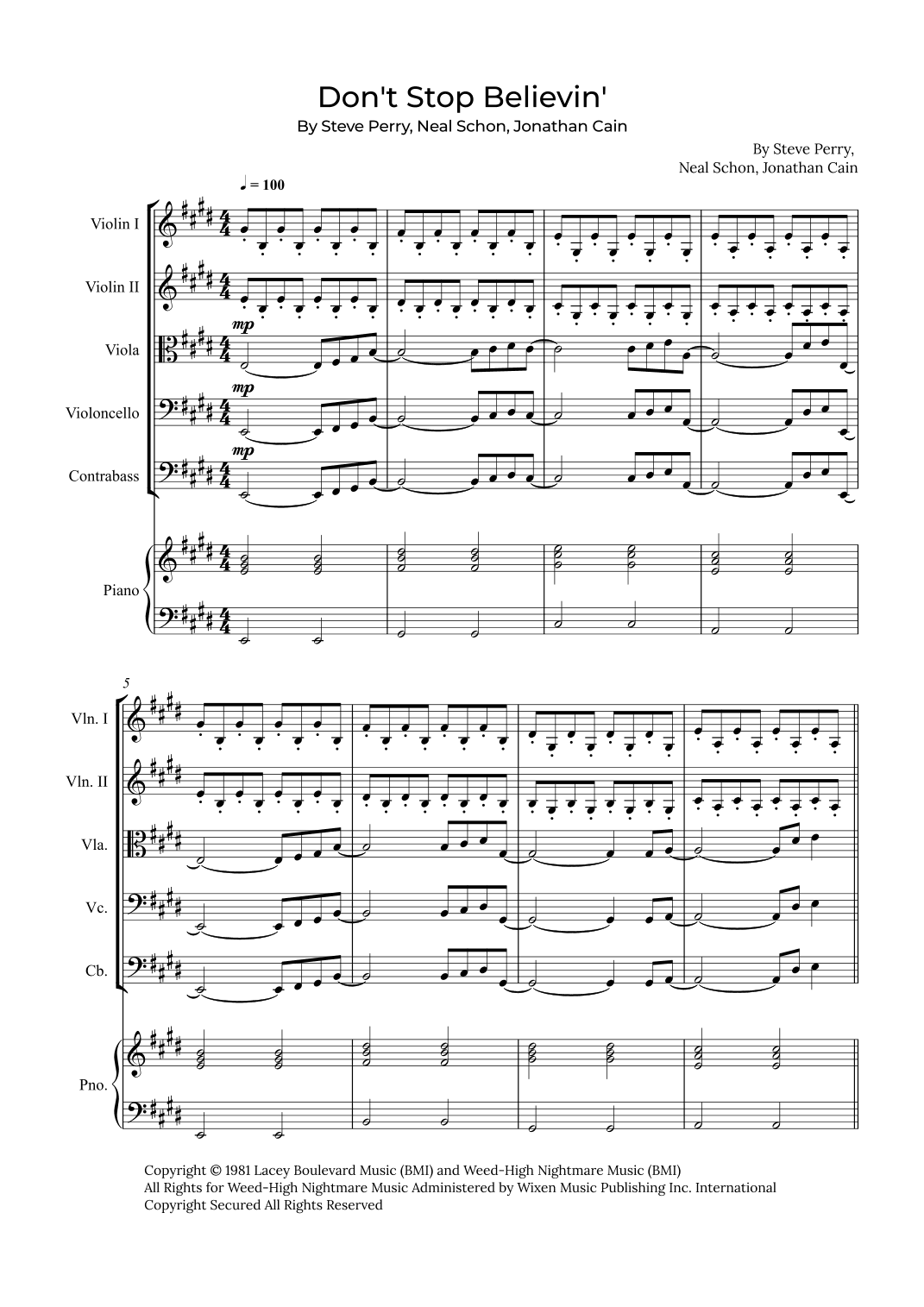 Don't Stop Believin' (arr. Alex Nunes Rodrigues)