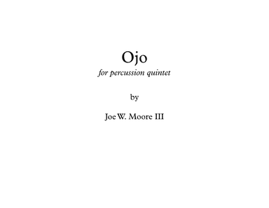 Ojo for percussion quintet