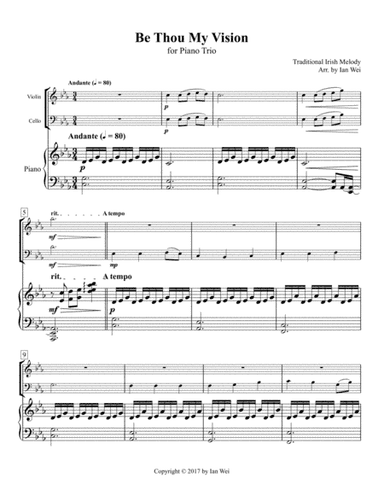 Be Thou My Vision for Piano Trio (arr. Ian Wei)