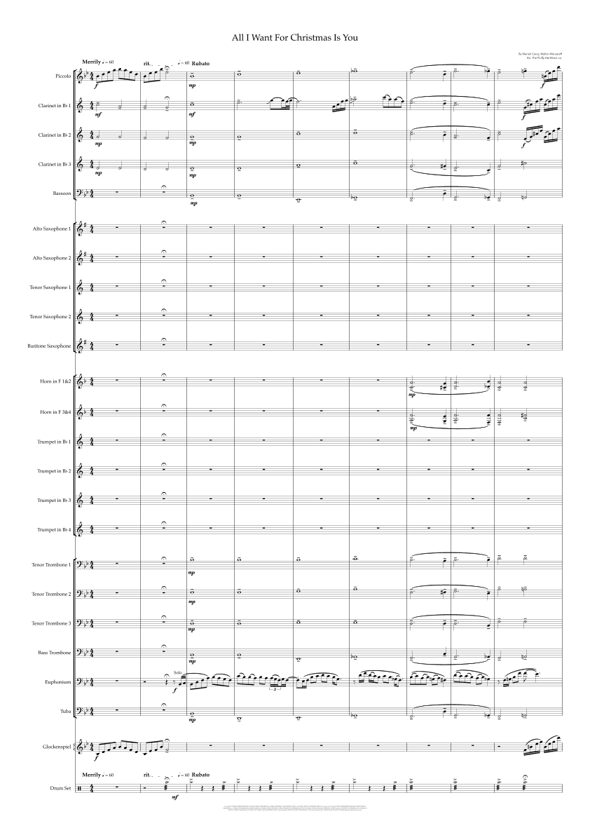 All I Want For Christmas Is You (arr. The Fluffy Hat Music Co.)