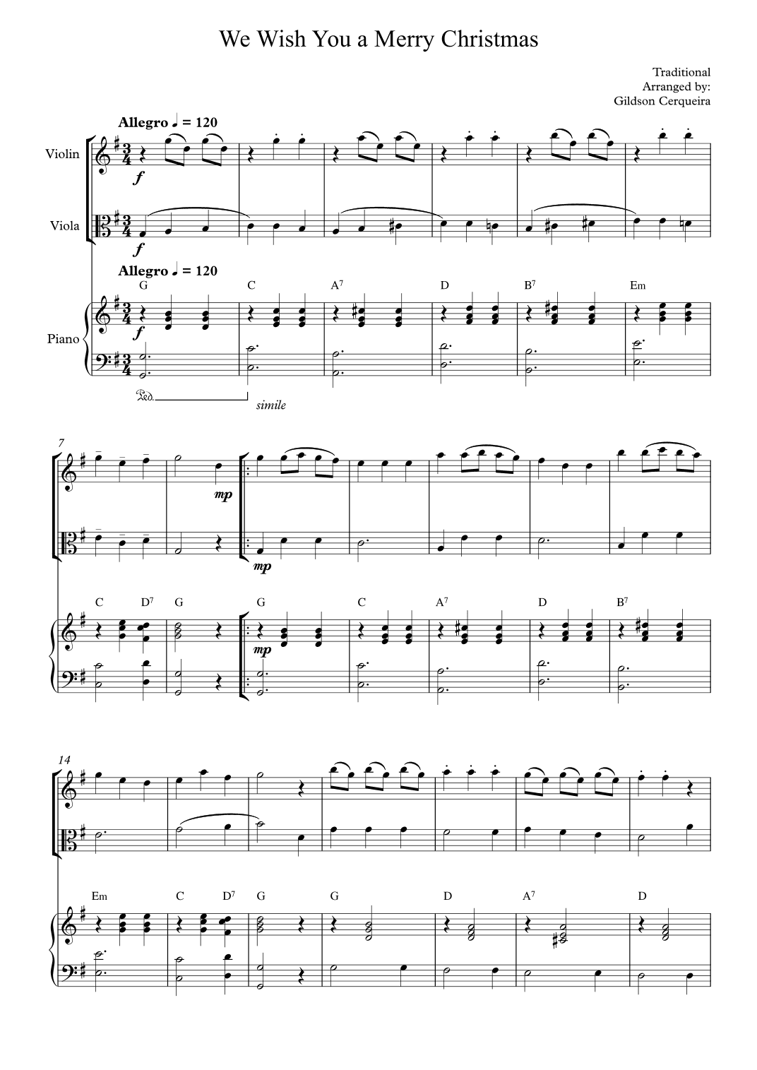 We Wish You a Merry Christmas (arr. Traditional)