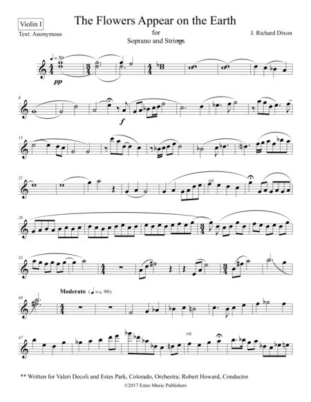 The Flowers Appear on the Earth--Violin 1